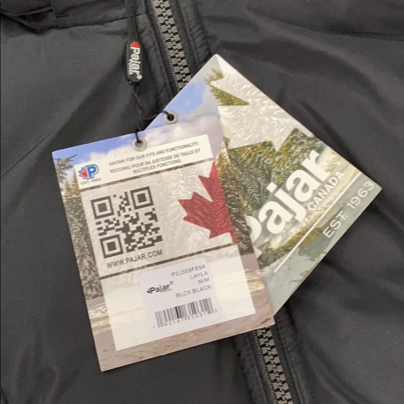 Pajar Fox Trim Hooded Parka Down Coat - Picture 7 of 8